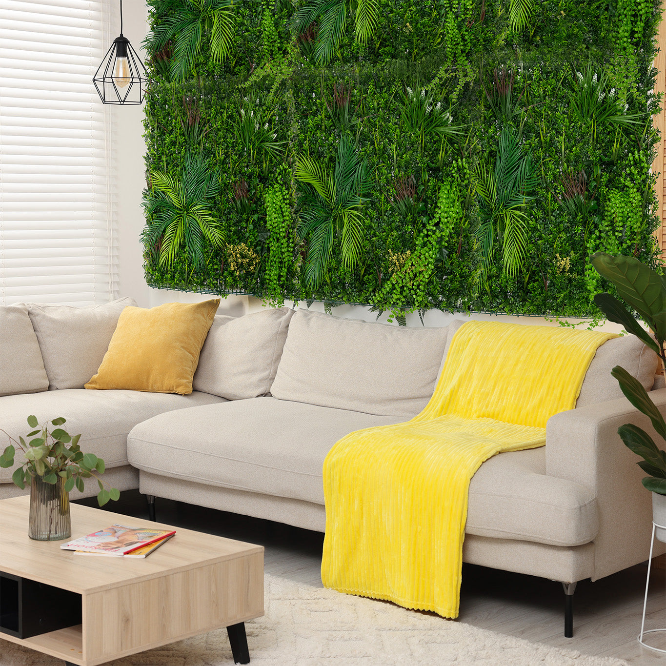 Alina Artificial Wall Tile | 100cm x 100cm | Green