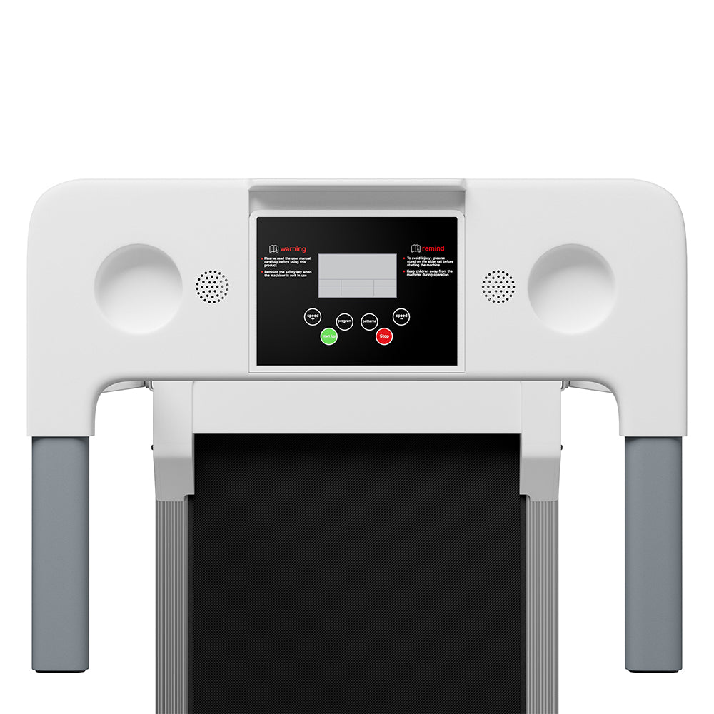 Folding Protective Indoor Treadmill | White