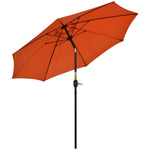 2.6m Parasol With Tilt And Crank | Orange