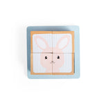 Woodland Cube Puzzle, 4 Pieces, 6 Animals