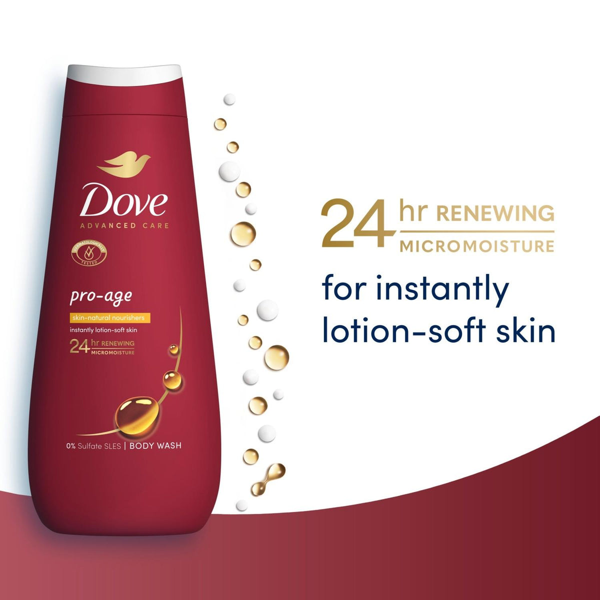 Advanced Care Pro Age Body Wash 24h Renewing Micromoisture 400ml | Set of 1 | White