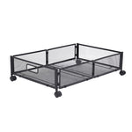 Living and Home Metal Underbed Wheeled Storage Container