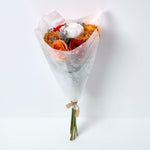 Artificial Orange Roses And Peonies Bouquet, 67 Cm