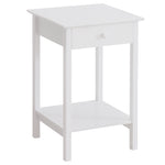 Wooden Bedside Table Cabinet With Drawer, Shelf