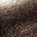 Blended Thick Shaggy Fluffy Deep Pile Living Room Rug | 60cm x 110cm | Brown