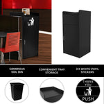Wooden Litter Bin & Tray Stand | Black