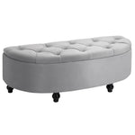 Semi-circle Bed End Bench Ottoman With Storage