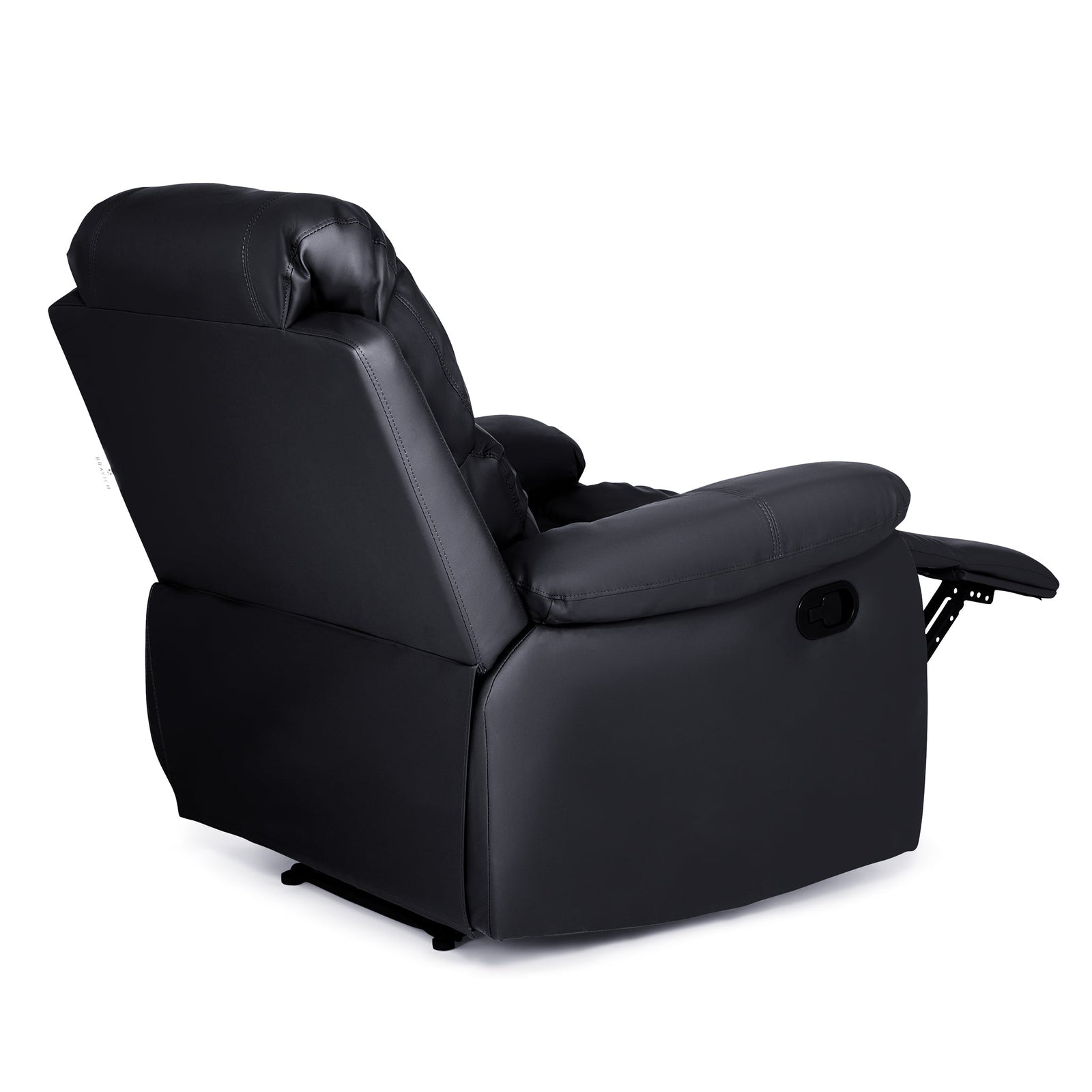 Bonded Leather Recliner Armchair | Black