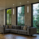 Hudson Pendant Lamp Hand Made High Quality Elegant Cylindrical Design With Matt White Finish