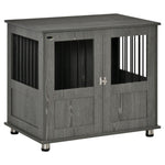 Dog Cage End Table W/ Magnetic Doors - Medium Dog
