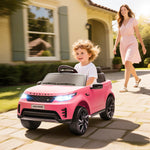 Land Rover Discovery Licensed 12v Kids Electric Car W/ Remote | Pink