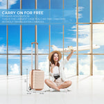 40x20x25cm Hard Case Cabin Suitcase Ryanair Free Approved Carry On | Cabin | Cream