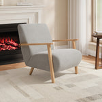 Chenille Upholstered Armchair | Grey
