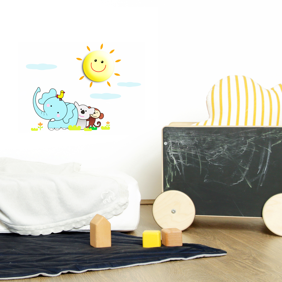 Sunny Led Childrens Lamp Charming Fun Night Light Ultra Low Consumption 0.6w Colourful Wall Decals Create A 3d Effect