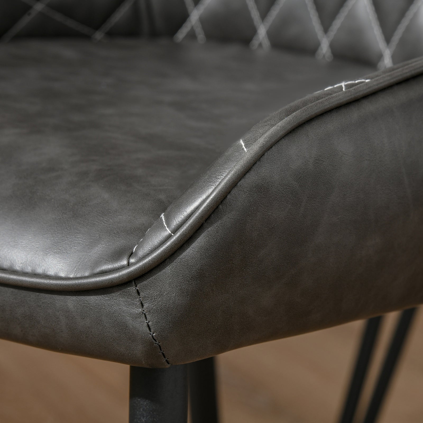 Retro Pu Leather Dining Chairs, Side Chairs