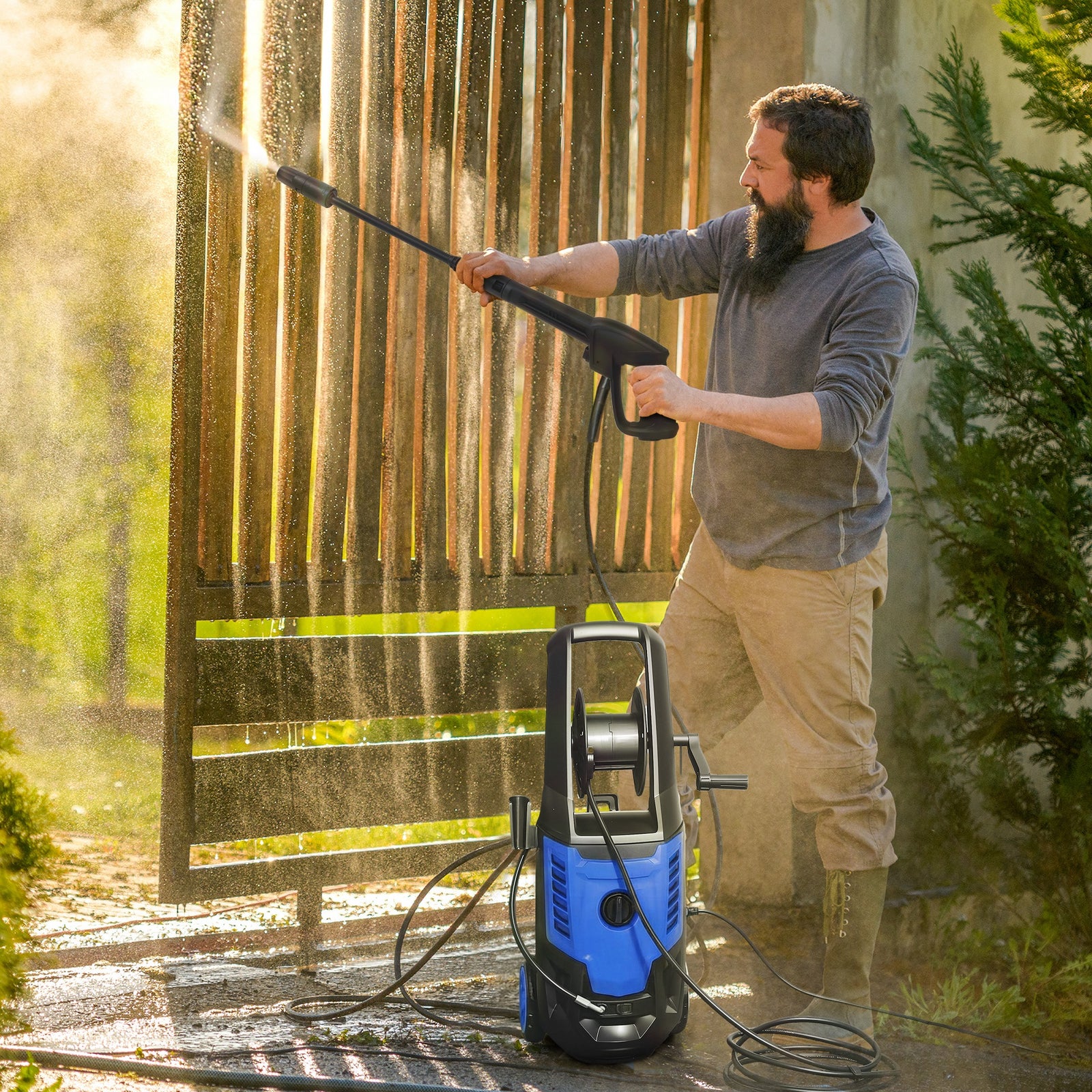 2200w Power Washer 170 Bar Pressure With Adjustable Nozzle | Blue