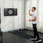 Bristle Dartboard Set With Cabinet, 6 Steel Tip Darts
