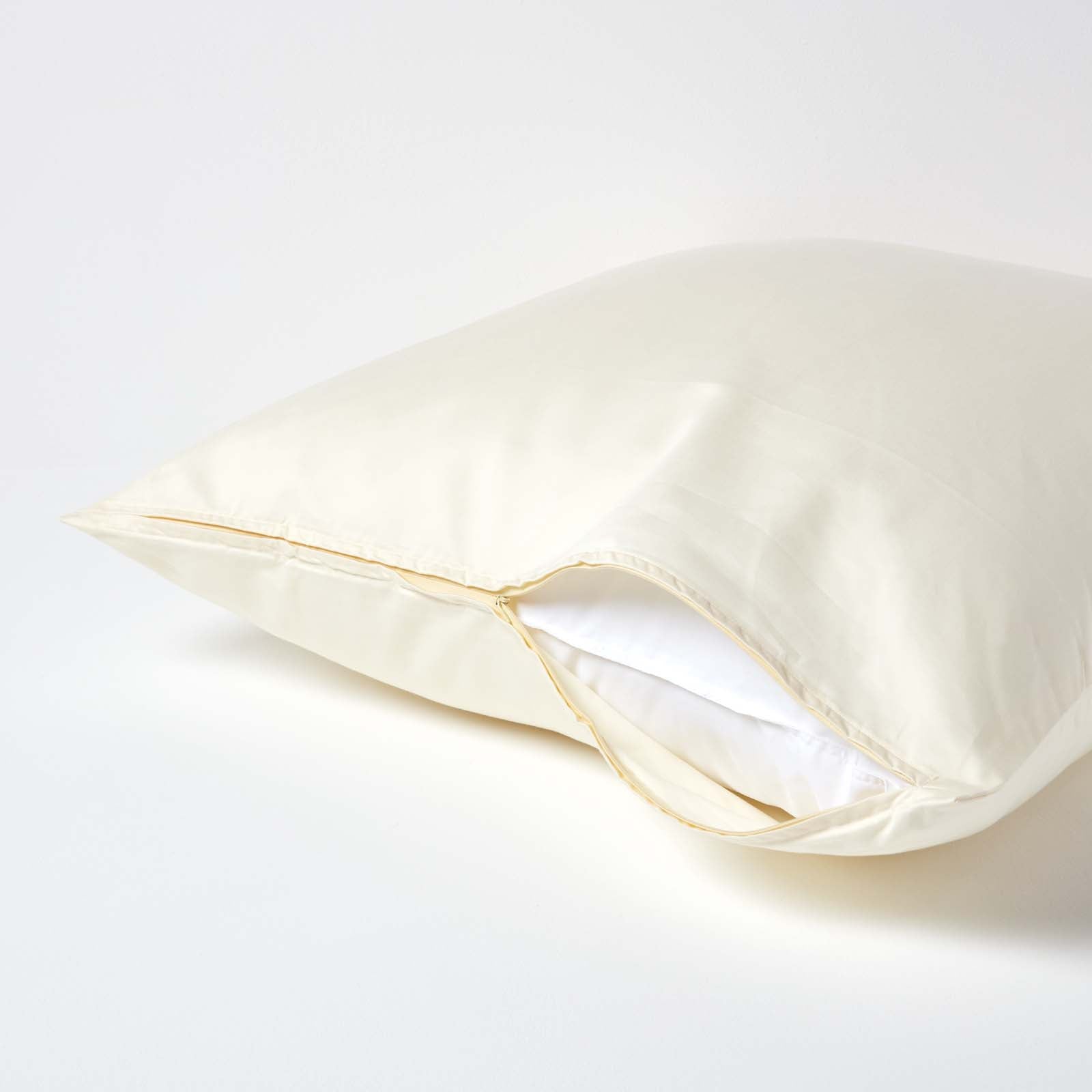European Size Egyptian Cotton Pillowcase 1000 Tc | 80cm x 80cm | Cream