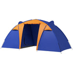 Large Camping Tent W/ 2 Bedroom, Living Area, Awning For 4-6