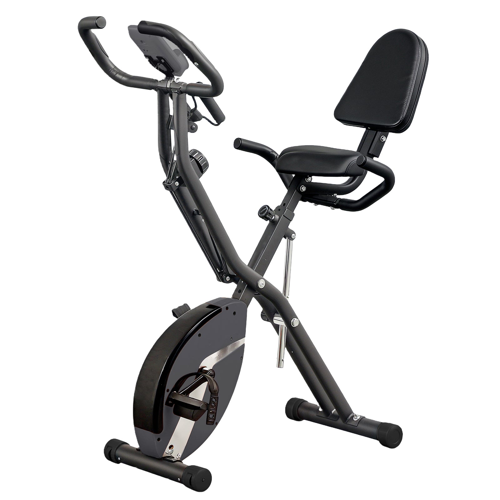 Folding Exercise Bike W/ Arm Bands And Hand Pulse Sensor | Black