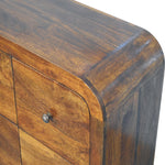 Darcy 3 Over 3 Drawer Chest In Chestnut Finish, Brown | 7 | Brown