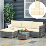 Cushion Cover Replacement Garden Patio Furniture Seat Cover | White