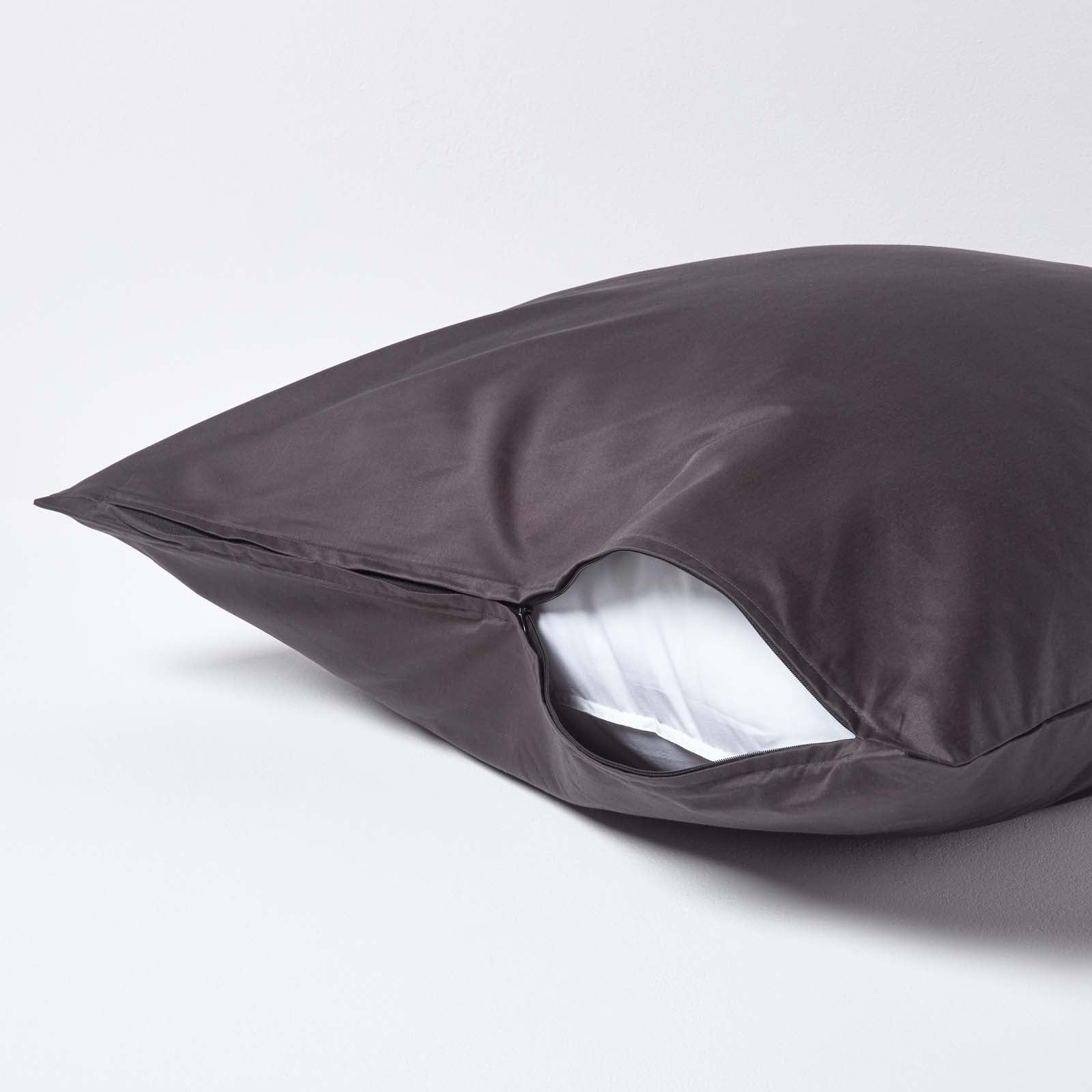 European Size Egyptian Cotton Pillowcase 1000 Tc | 80cm x 80cm | Charcoal Grey