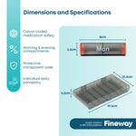 Fineway Weekly Pill Organiser Morning/evening With Storage Box - 7 Day Colour-coded