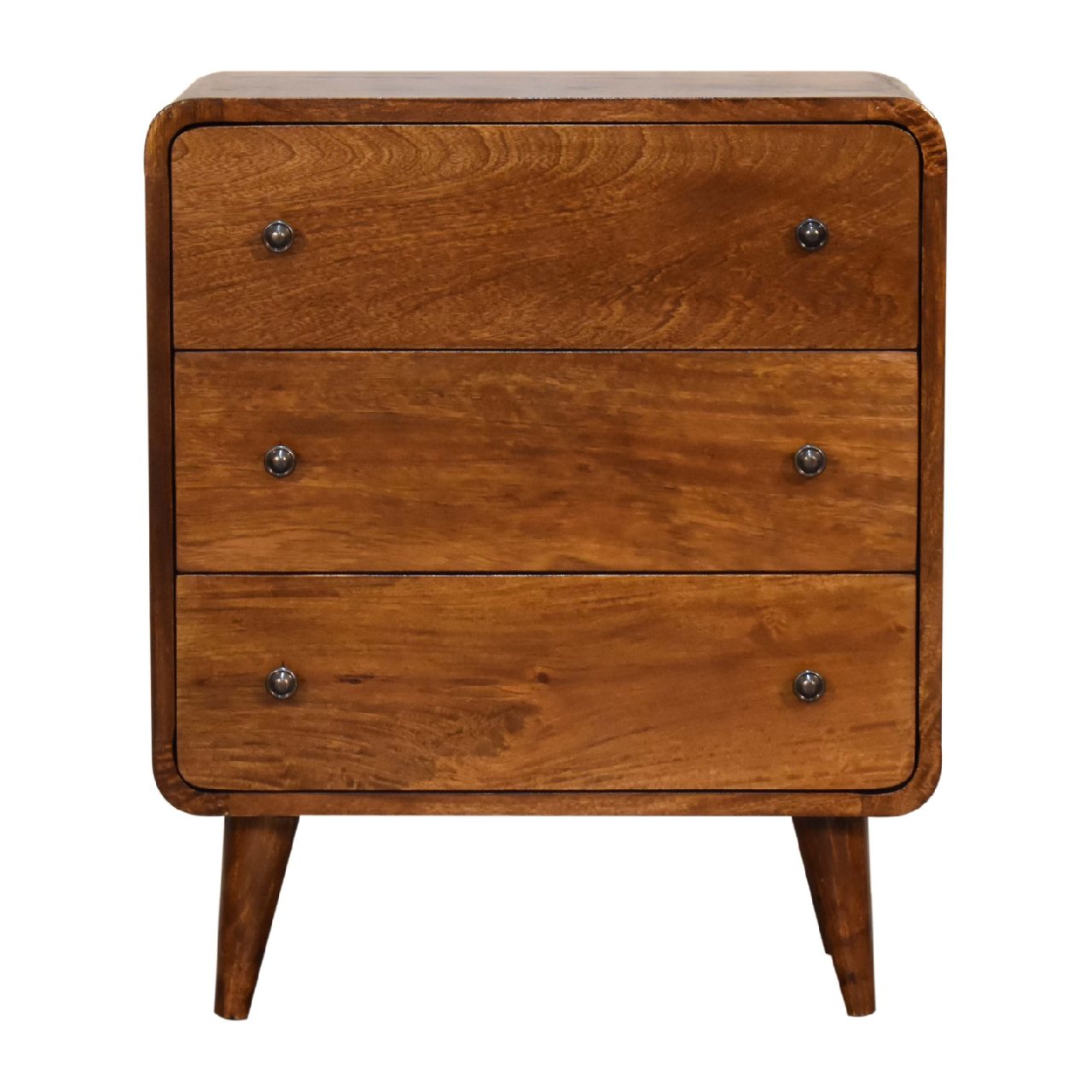 Solid Mango Wood Mini Curved Chestnut Chest