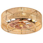 Breeins 50cm Dia Rattan Ceiling Fan Light With Remote Control
