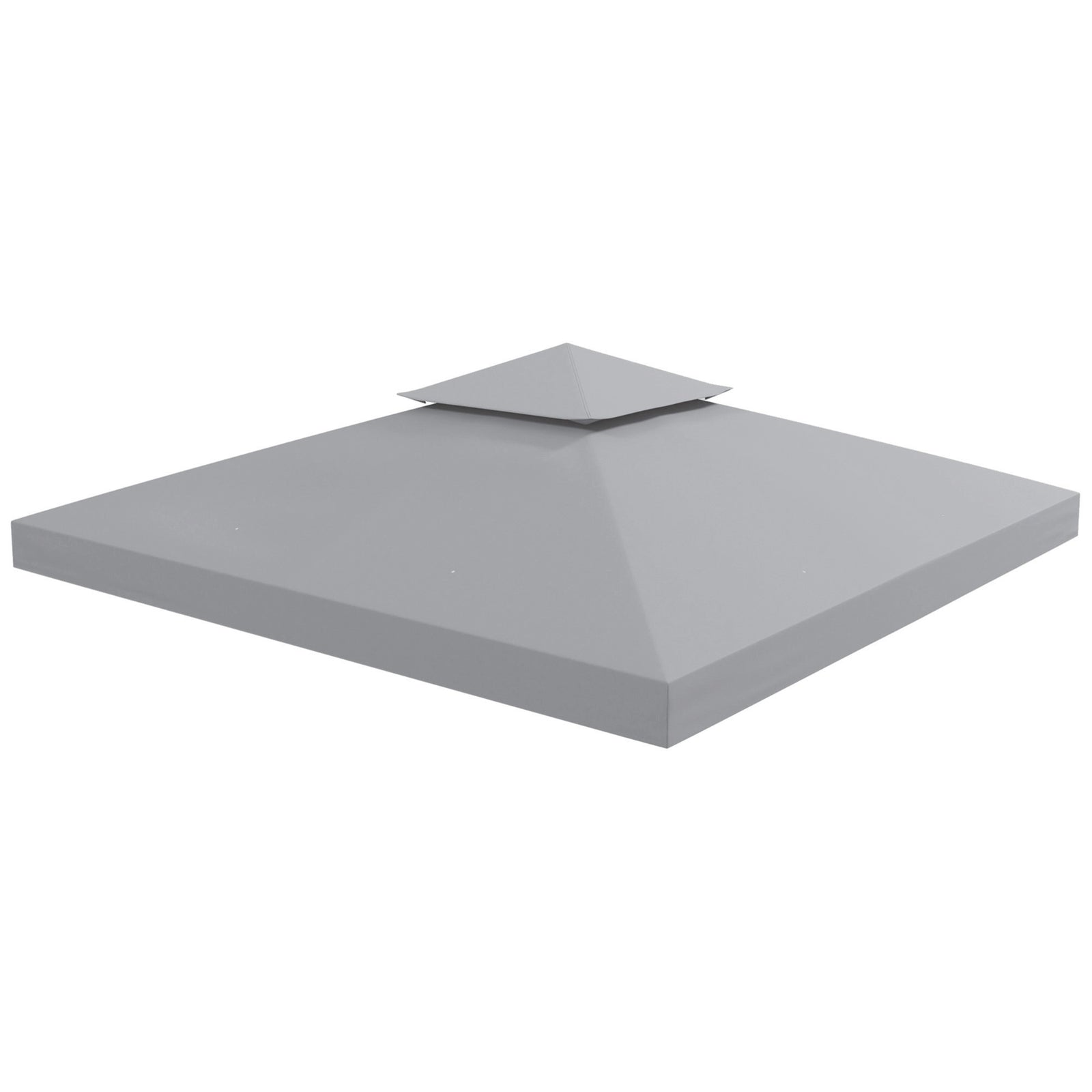 3x3m Gazebo Top Cover Double Tier Canopy Replacement | Light Slate Gray