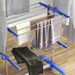 3/4 Tier Clothes Airer Stainless Steel Clothes Drying Rack | Large | Blue