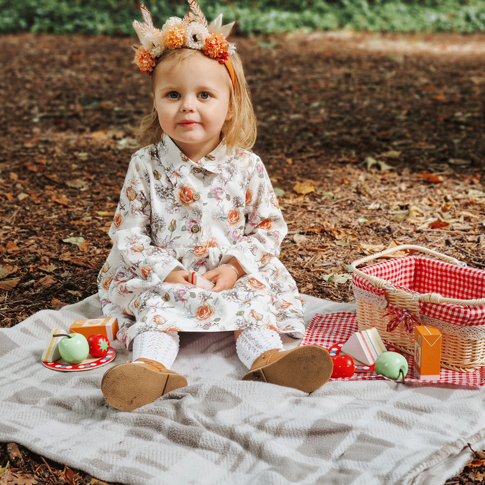 Wicker Picnic Basket, Complete With Blanket & Play Food