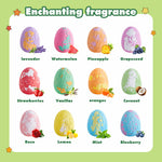 12pcs Dino Egg Bath Bomb Kit With Dinosaur Toy Bath Bombs For Kids