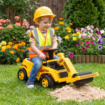 Kids Ride On Tractor, Detachable Trailer Ages 1-4, Horn, Yellow