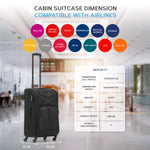 Medium 26" Lightweight 4 Wheel 800d Soft Case Quilted Suitcases Set Of 3 Anti Crack - Cabin & Hold Luggage 100+ Airlines Approved | Medium | Black