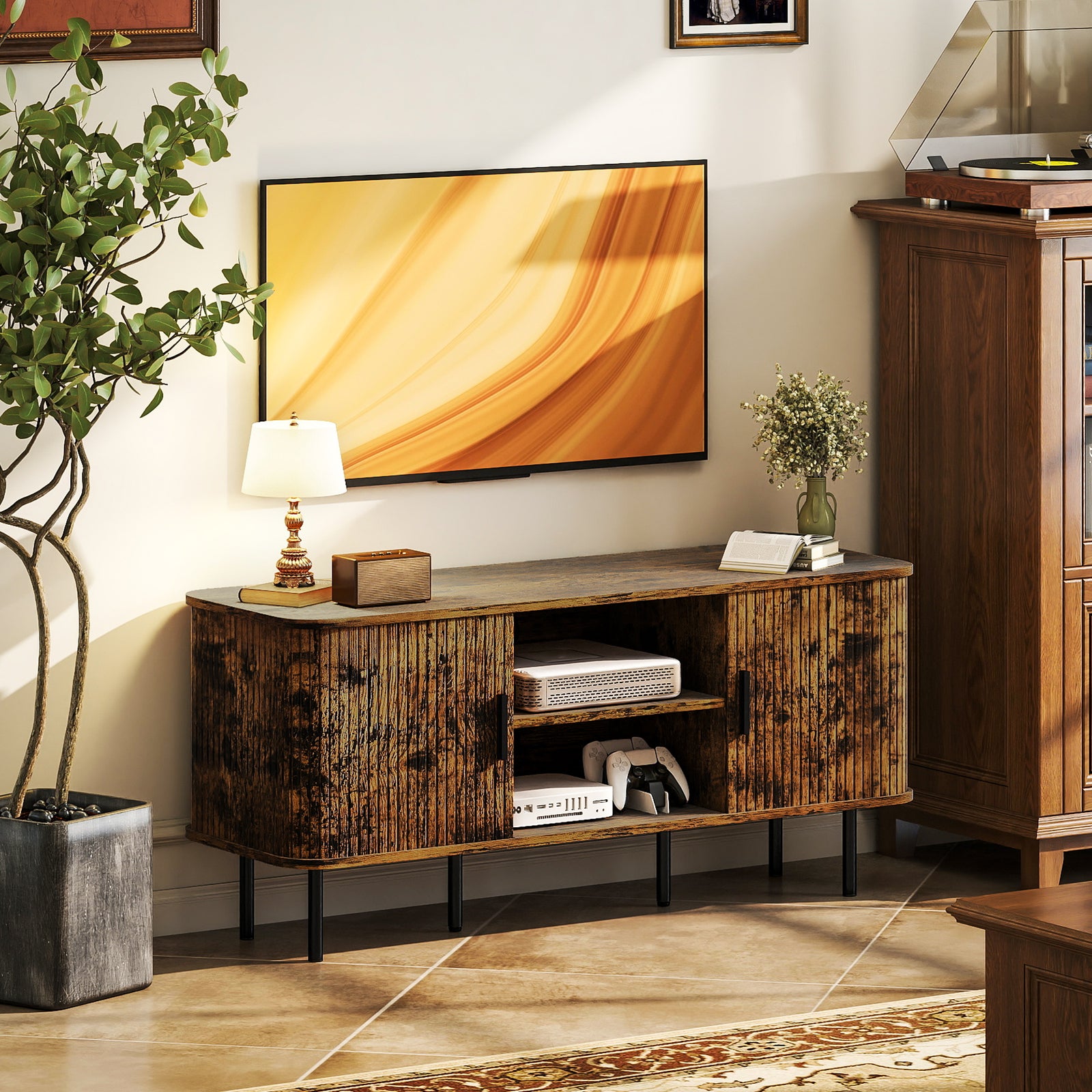 Tv Unit For Living Room, Tv Stand | Brown