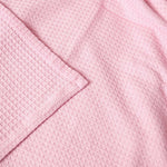 Organic Cotton Waffle Blanket/ Throw | 250cm x 230cm | Pink