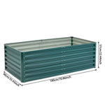 Rectangular Raised Garden Bed Raised Planters For Garden Outdoor | Dark Green