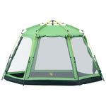 6 Person Camping Tent 2-tier Pop-up Tent With Doors And Bag