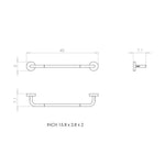 Towel Rail, 40cm, Brown, Award-winning Design, Geyser Collection