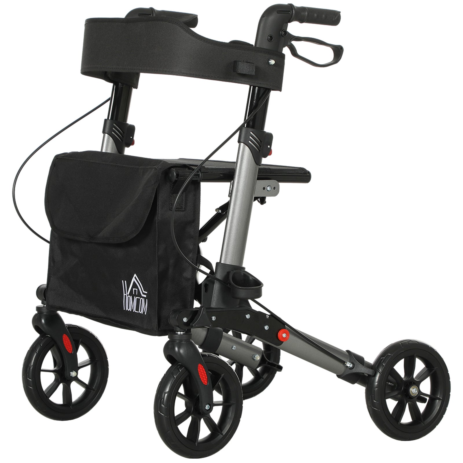 4 Wheel Rollator Walker With Seat And Bags Adjustable | One Size