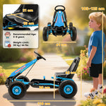 Kids Pedal Go Kart With Adjustable Seat, Eva Tyres | Blue