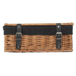 Wicker Double Steamed 35cm Empty Hamper Basket | Black