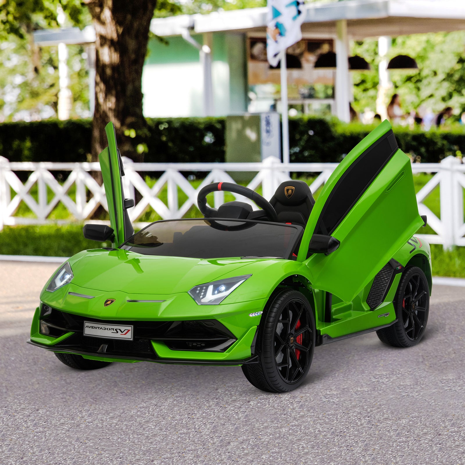 Lamborghini Svj 12v Ride-on Car W/ Lights Music Remote 3-8 Yrs | Green