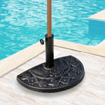 9kg Half Round Parasol Base