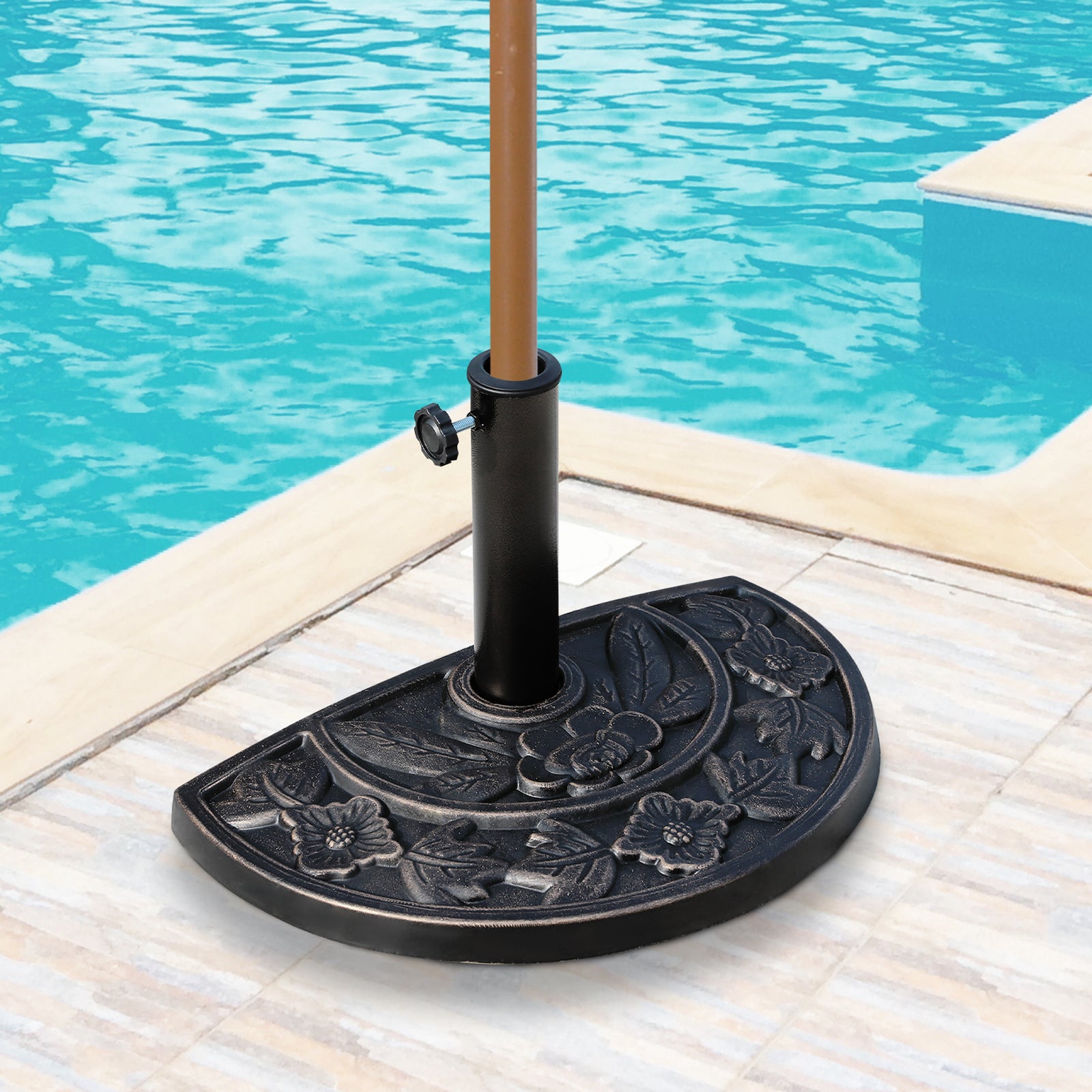 9kg Half Round Parasol Base