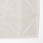 Tufted Geometric Design Bath Mat | 50 x 80cm | White