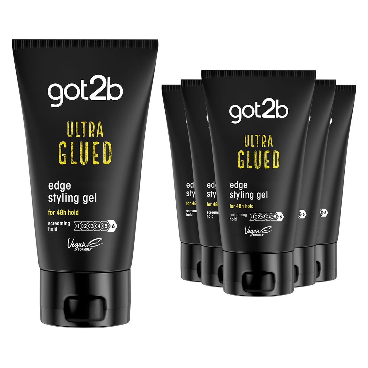 6x Ultra Glued Styling Gel For Expert Edges Control 150ml