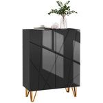 Shoe Storage Cabinet Soft-close Hinges And Adjust Shelves | One Size | Black